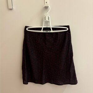 Urban Outfitters Black and Red Silky Skirt
